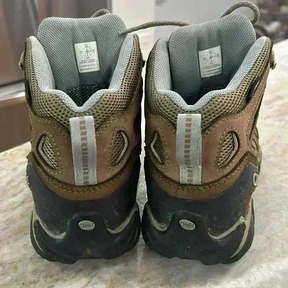 Women’s Oboz hiking trail boots size 9.5 Brown/Blue lace up - Picture 6 of 12